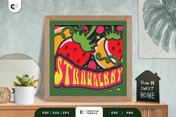 3D SVG Strawberry Ornaments for Groovy Branding