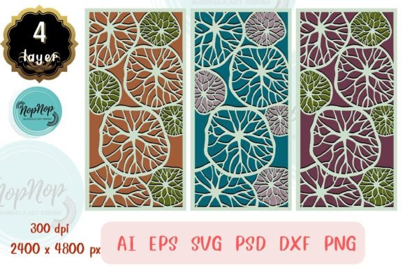 Beautiful Leaves 3D SVG for Paper Flowers