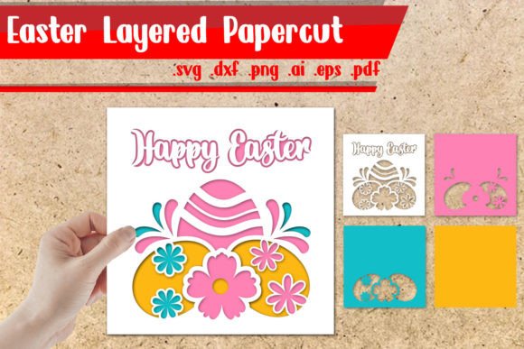 Easter Layered Papercut: 3D SVG for Shadow Boxes