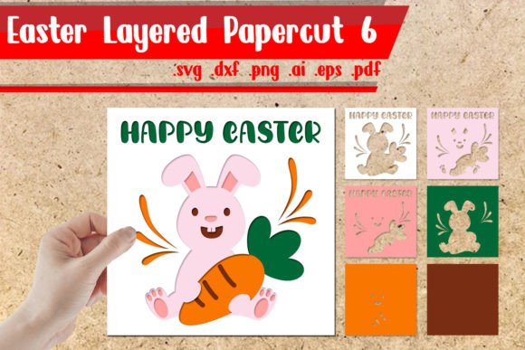 Easter Layered Papercut 6: Premium 3D SVG for Shadow Boxes