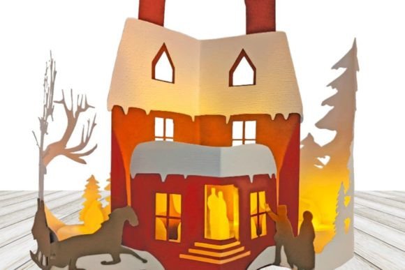 Farmhouse Christmas 3D Card: A Premium 3D SVG Review