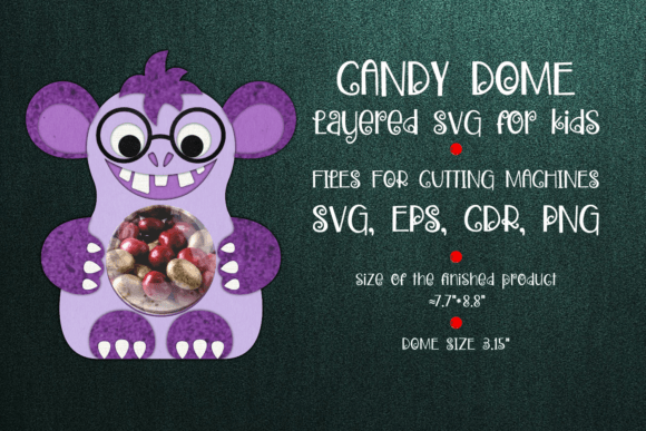 Little Monster Candy Dome 3D SVG Shapes Review