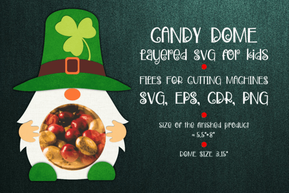 Patrick's Day Gnome Candy Dome: 3D SVG Shapes for Blogs