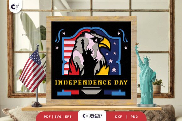 Patriotic Eagle 3D Light Box Papercut Review
