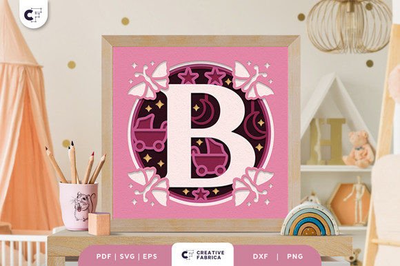 Review: 3D SVG Baby Letter B for Papercut Decor