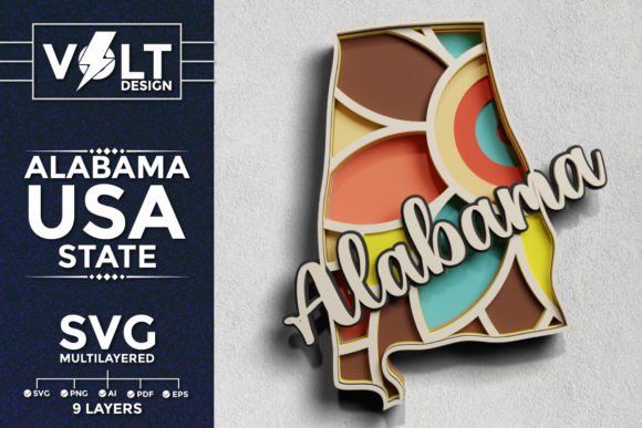 Review: Alabama 3D SVG Paper Cut for Embroidery