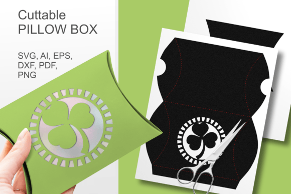 Round Window Shamrock 3D SVG Gift Boxes
