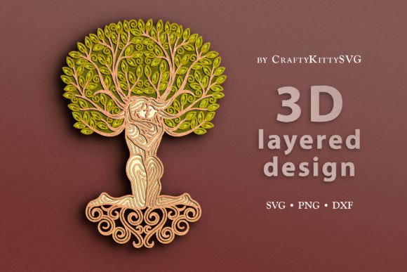 Tree of Love 3D SVG: Laser Cutting for Valentine S Day